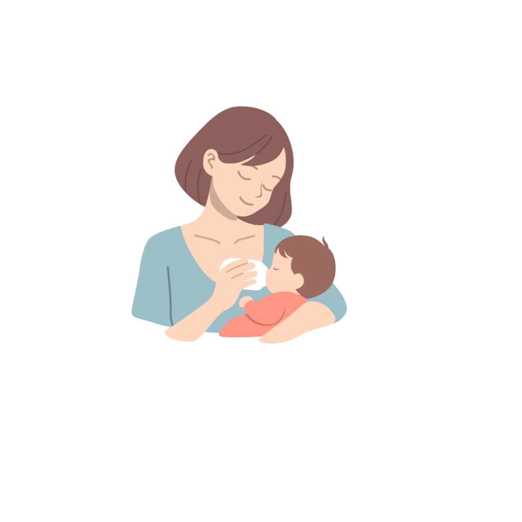 I Bébé nourri au biberon.
